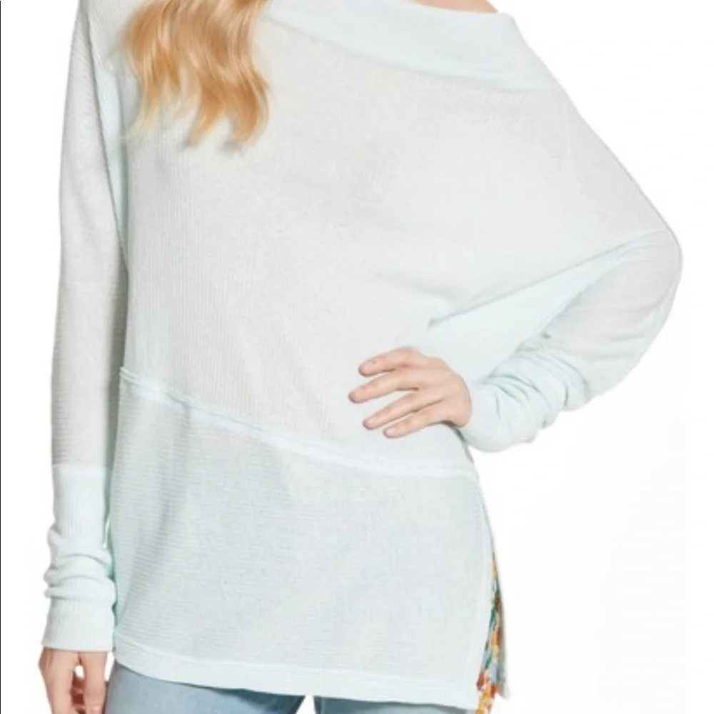 NWT FREE PEOPLE LONDONTOWN LONG SLEEVE TUNIC TOP Boho Coastal Grandma‎ Soft Girl